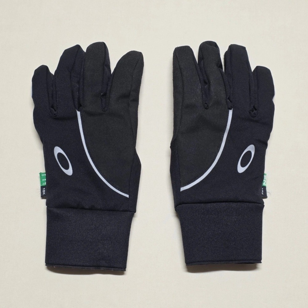 Oakley FN Dry 10K Black Athletic Sports Gloves Medium Reflective Logo